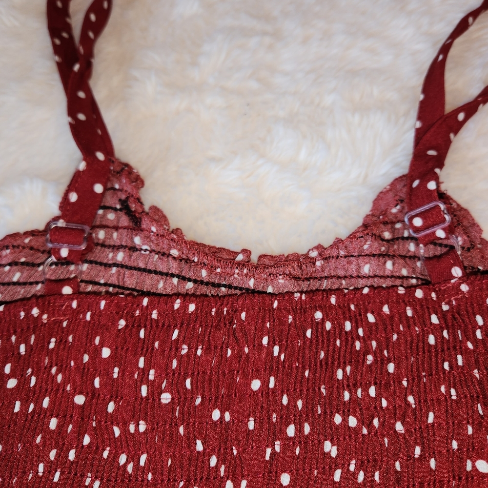 Red polka dot summer dress with pockets - Picture 6 of 8